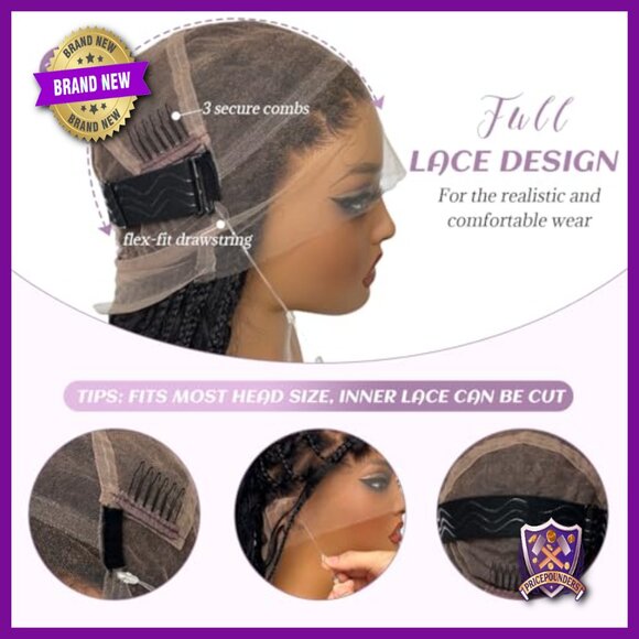 28 Inch Full Lace Human Hair Blended Wig Bohemian Curly Ends Pre-Plucked